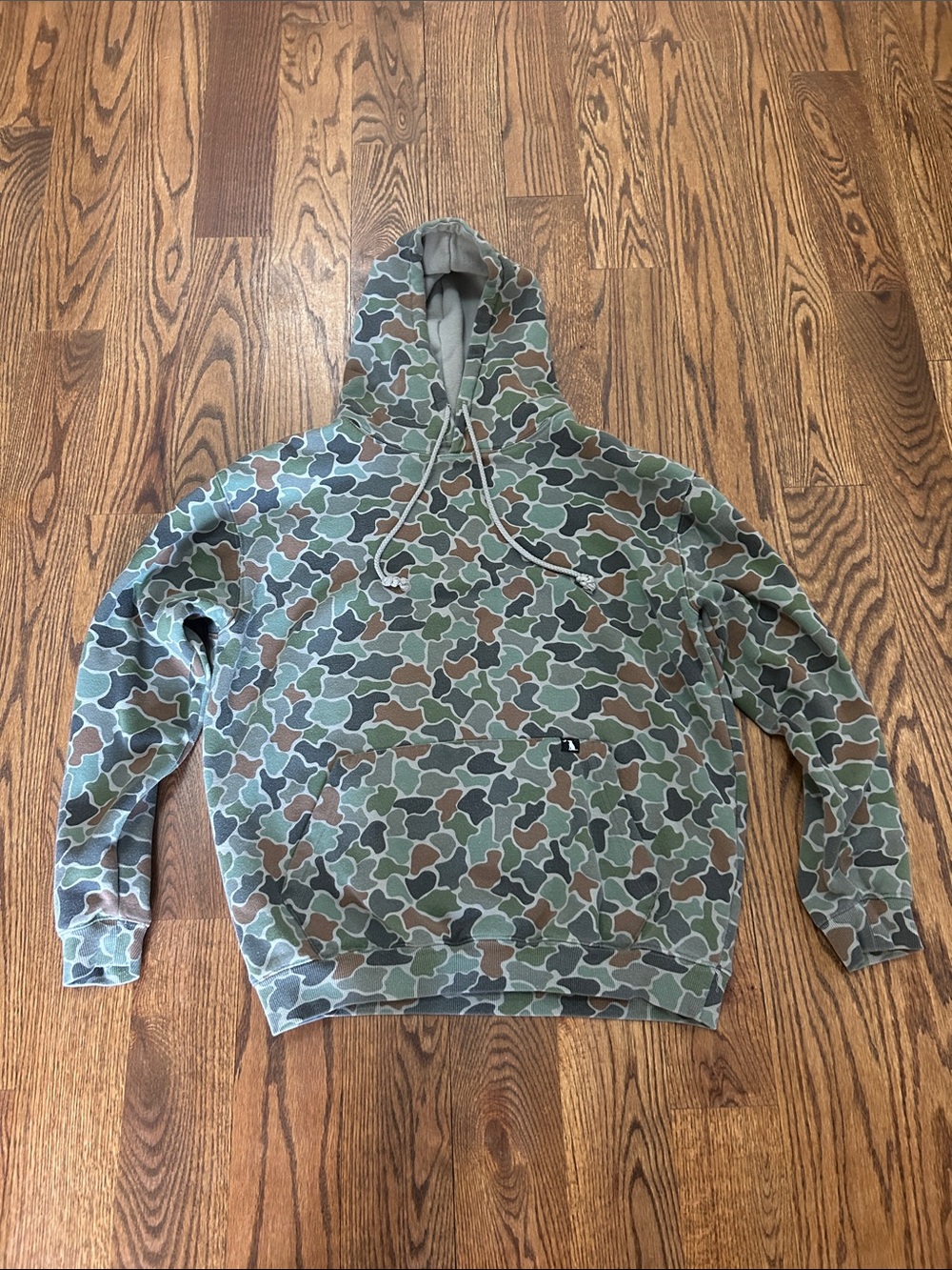 Men's Crewneck Hoodie - Green Camo
